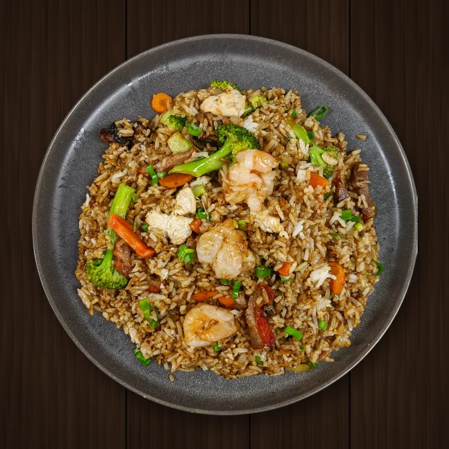 Deluxe fried rice from Lucky Koi Express on Portage Avenue, Winnipeg