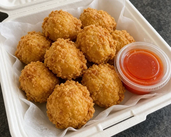 Chicken balls with sweet and sour sauce from Lucky Koi Express, Winnipeg